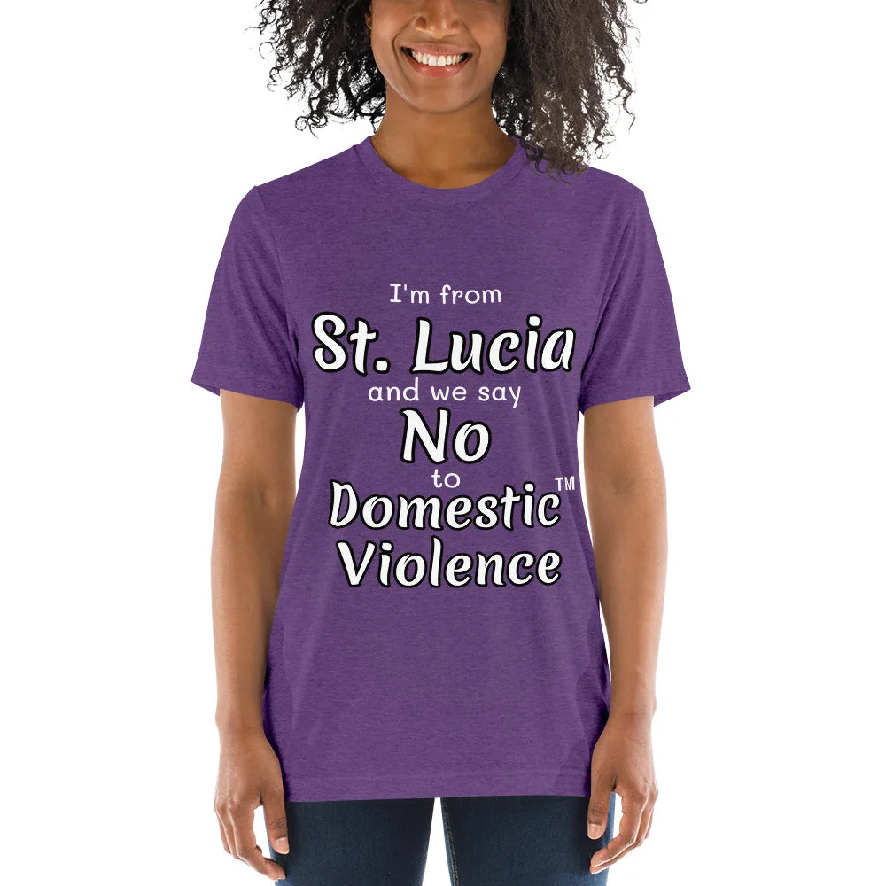 Purple tri-blend Caribbean Apparel St. Lucia short-sleeve T-shirt